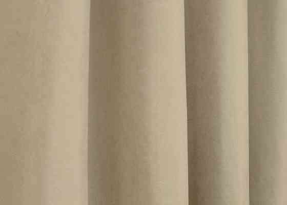 Комплект коротких штор VR-Textil Микровелюр Petek № 1491ш Бежевый 130х170 см 2 шт (35-0216) Киев