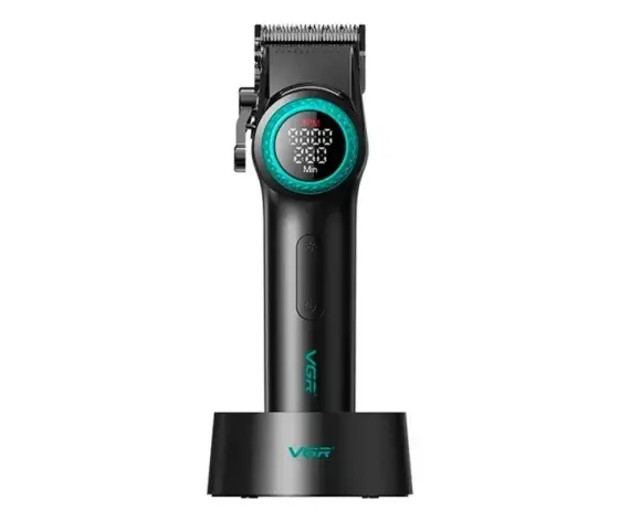Машинка для стрижки VGR V-001 9000 об/мин с LED дисплеем и 10 насадками, аккумуляторная Одесса
