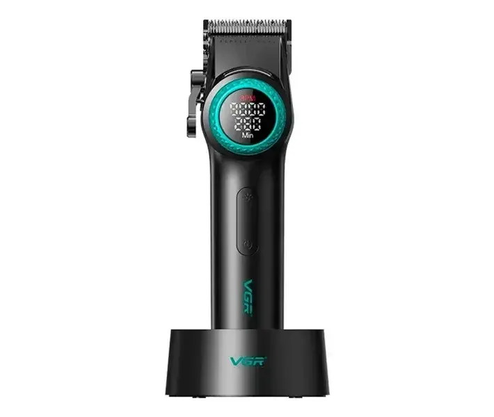 Машинка для стрижки VGR V-001 9000 об/мин с LED дисплеем и 10 насадками, аккумуляторная Одесса - изображение 5