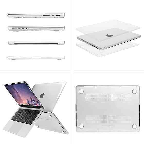 Чехол-накладка Blueswan для MacBook Pro 14 дюймов 2024 2023 2022 2021 Release M3 A2918 A2992 M2 A2779 M1 A2442 Pro Max - Прозрачн Днепр