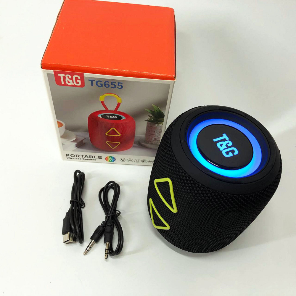 Недорогі портативні колонки, Колонка блютуз світлова, Портативна колонка для пк акумуляторна RW-91 Львів - фото 9