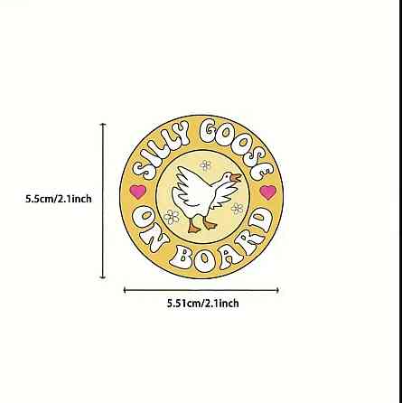 Набір наклейок (стикерів) Смішний Гусь (50 шт.), стикерпак Гусь Київ