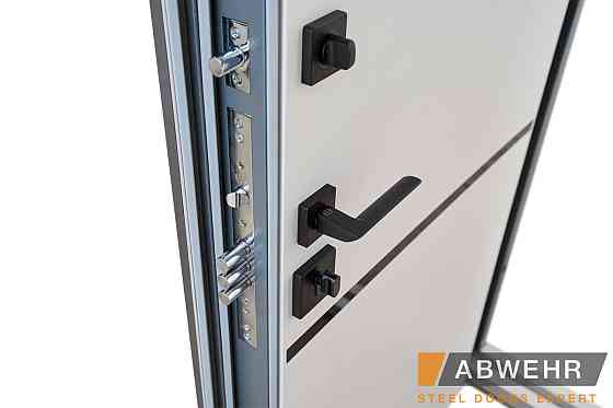 Двери входные, квартирные ABWEHR. Модель 443 LIMANA Цвет Кварцит / Белый супермат 960 Киев