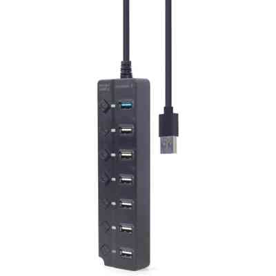 Концентратор Gembird 7 ports (1xUSB3.1+6xUSB2.0) switch black (UHB-U3P1U2P6P-01) Винница