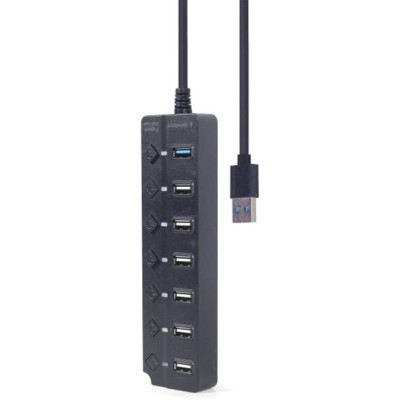 Концентратор Gembird 7 ports (1xUSB3.1+6xUSB2.0) switch black (UHB-U3P1U2P6P-01) Винница - изображение 3