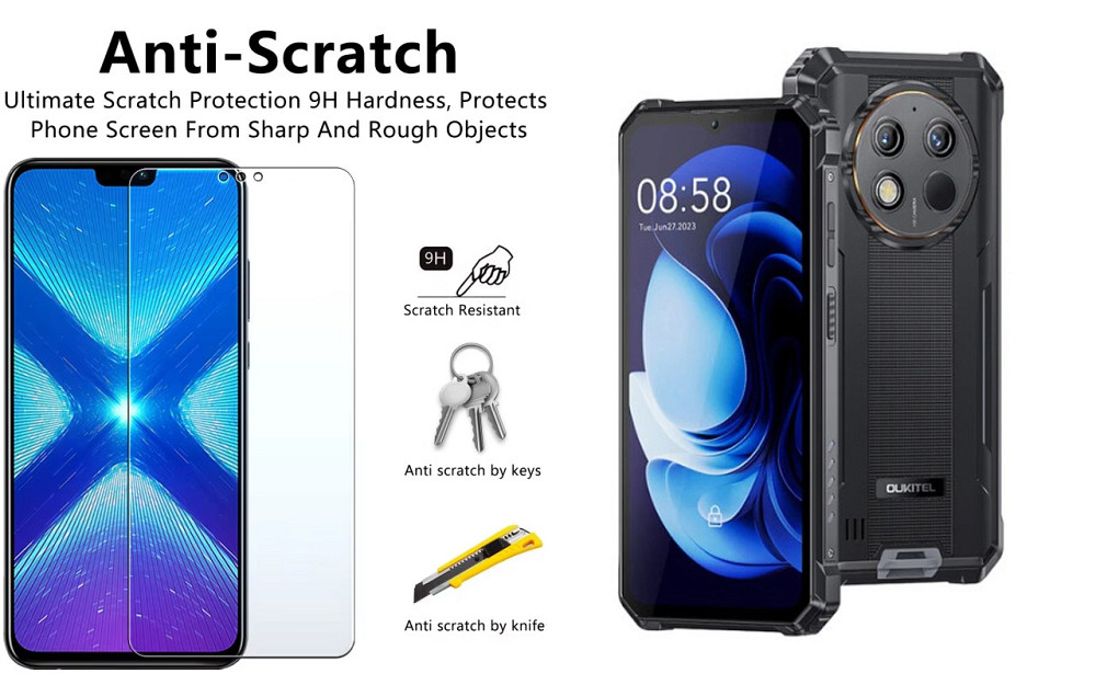 Захисне скло NeoGlass для OUKITEL WP28, WP28E, WP28S – надпрозоре та стійке Київ - фото 1