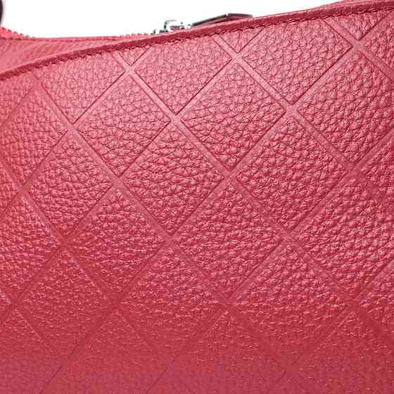 Сумка середнього розміру на три відділення з натуральної шкіри Червоний (Vintage) Київ