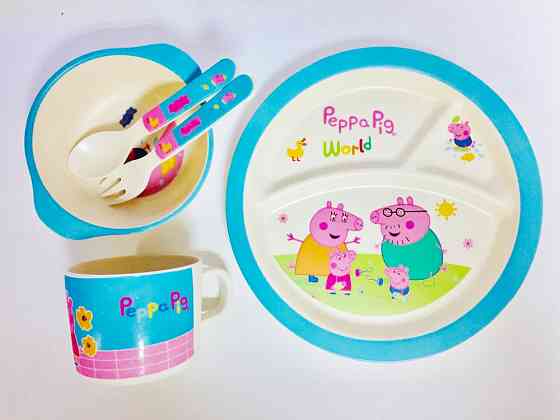 Набор бамбуковой посуды из 5 предметов Peppa Pig Винница