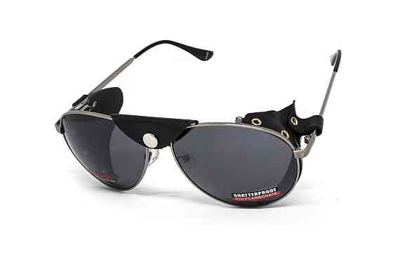 Окуляри захисні Global Vision Aviator-3 (gray), сірі зі з'ємним ущільнювачем із синтетичної "шкіри" Запорожье