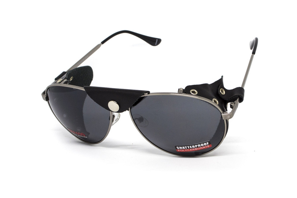 Окуляри захисні Global Vision Aviator-3 (gray), сірі зі з'ємним ущільнювачем із синтетичної "шкіри" Запорожье - изображение 5
