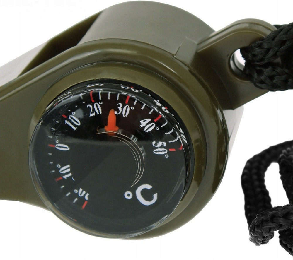 Спасательный свисток шаровой 3в1 (компас ,термометр) Mil-Tec (16327000) АБС-пластик Нововолынск - изображение 16