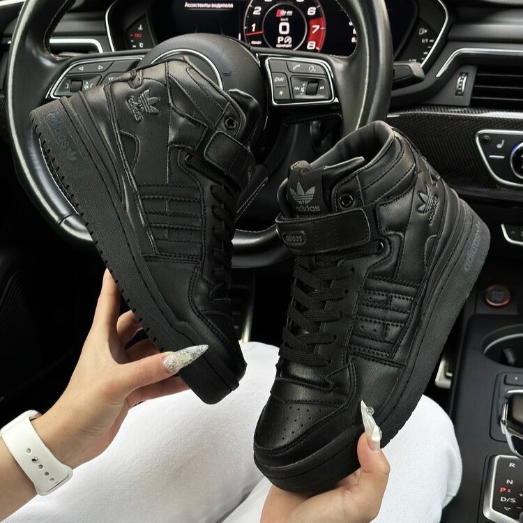 Високі Термо Кросівки Adidas Єврозима Шкіряні Чоловічі Черевики Адідас Чорні (розміри: 41,42,43,44,45,46) Дніпро - фото 6