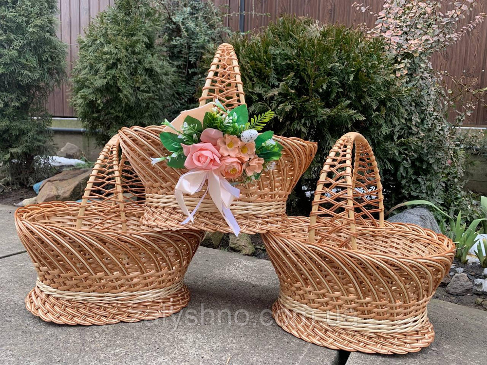 Плетений кошик з лози великий, місткий Київ - фото 3