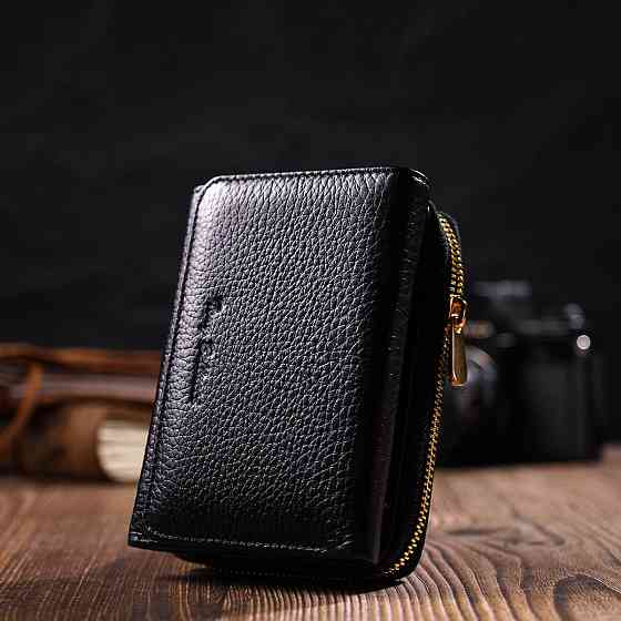 Женское портмоне в три сложения из натуральной кожи Tony Bellucci 22024 Черный Киев