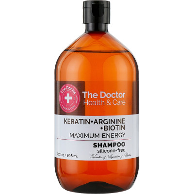Шампунь The Doctor Health & Care Keratin + Arginine + Biotin Maximum Energy 946 мл (8588006041705) Винница - изображение 1