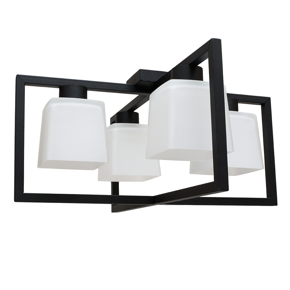 Люстра потолочная MSK Electric Boston на четыре плафона под лампу Е27 NL 400230-4 BK Одесса - изображение 1