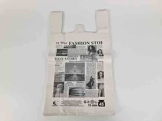 Пакет майка полиэтиленовая 34*58 Газета (50мик) Комсерв (100 шт) Харьков