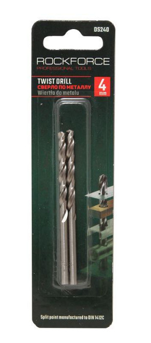 Сверло по металлу 4.5мм HSS(2шт), в блистере ROCKFORCE RF-DS245 Одесса - изображение 1