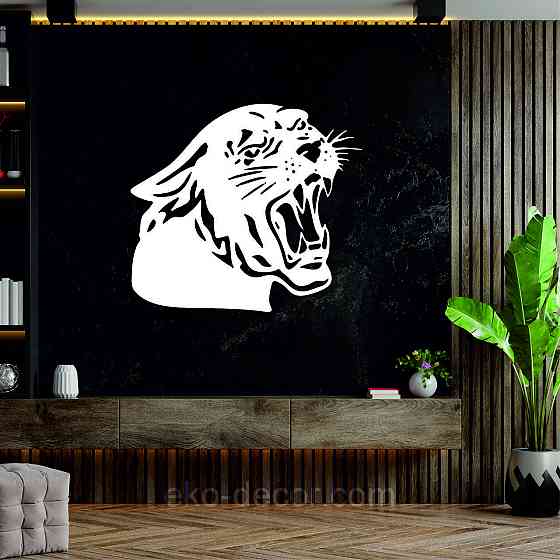 Декоративне настінне Панно «Пантера», Декор на стіну 70*62 см, Білий Київ