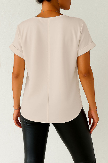 Женская футболка из шелка Бежевый S Харьков - изображение 3