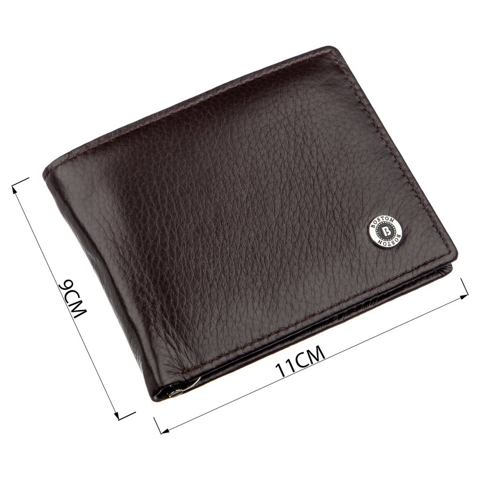 Чоловіче портмоне з Затискачом для купюр Коричневий (Boston) Київ - фото 7