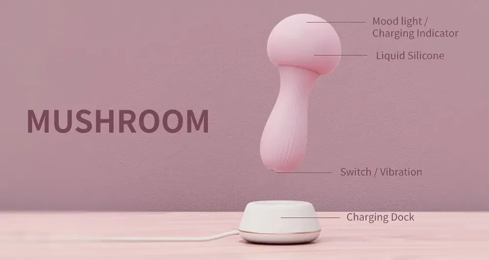 Вібромасажер Otouch MUSHROOM Pink, 7 режимів, функція нічника, технологія «старт-стоп» Львів - фото 8