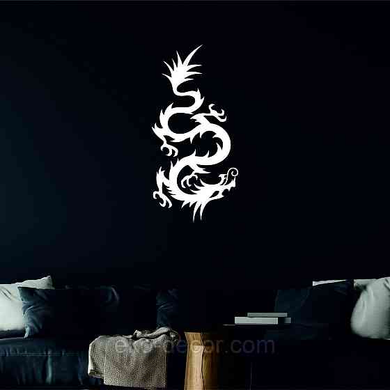 Декоративное настенное Панно «Дракон» , Декор на стену 70*33 см, Белый Киев