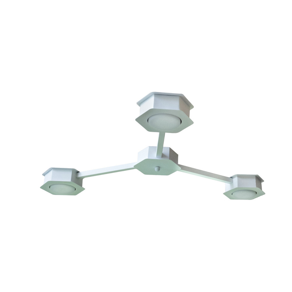 Люстра потолочная MSK Electric Space на три плафона под лампы GX53 белая NL 13040-3 WH Одесса - изображение 3