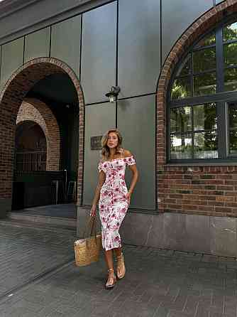 Жіноче стильне елегантне довге плаття зі штапелю Рожевий, 44/46 Одеса