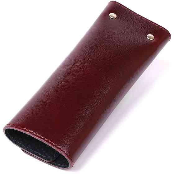 Добротна шкіряна ключниця Shvigel 16532 Бордовий Київ