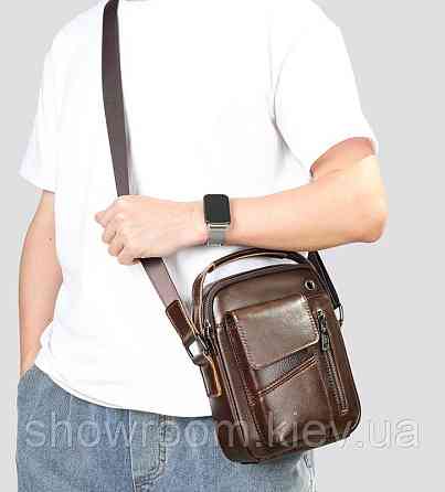 Чоловіча шкіряна сумка сумка Leather Collection (5030)коричнева Київ
