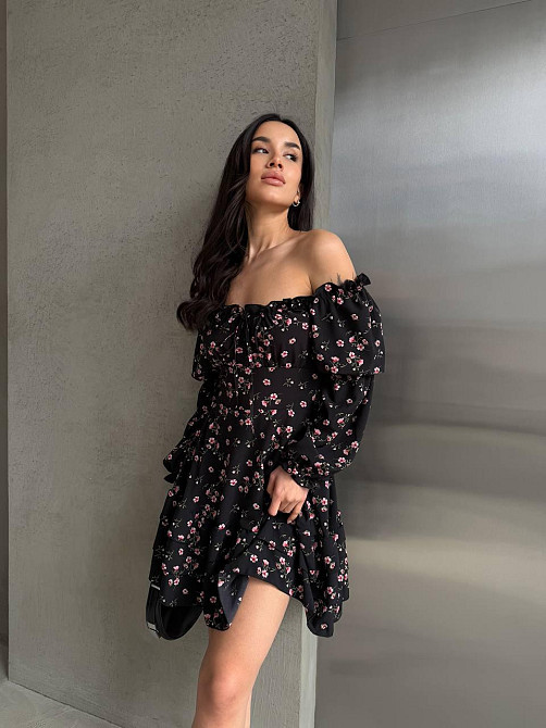 Женское вечернее романтичное платье с принтом цветочным Одесса - изображение 3