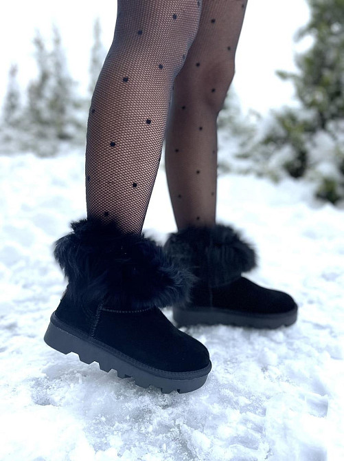 Hengji Угги жіночі HENGJI 5868 чорні (зима, замша натуральна) (5195) 39 Коломия - фото 2