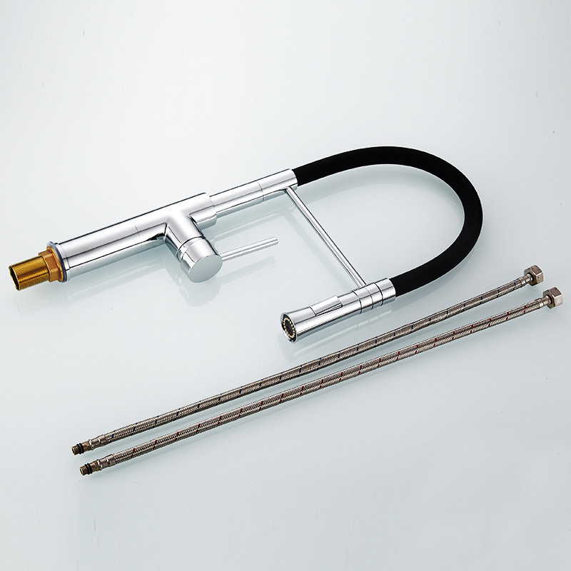 Змішувач для кухні WanFan з висувним зливом, для гарячої і холодної води, обертається на 360 градусів, 2 вид Кам'янець-Подільський - фото 4