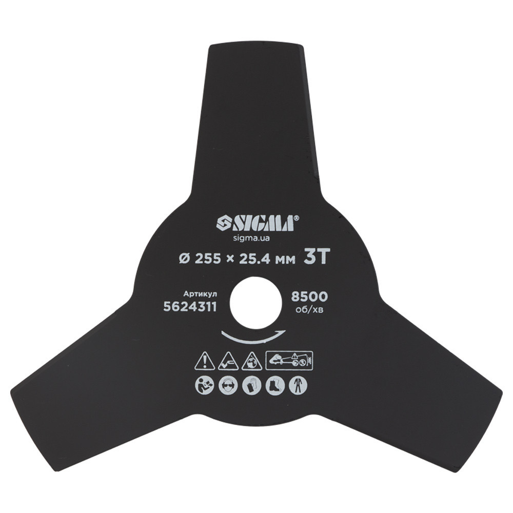 Ніж для тримера Ø255×25.4мм 3Т SIGMA (5624311) Київ - фото 1