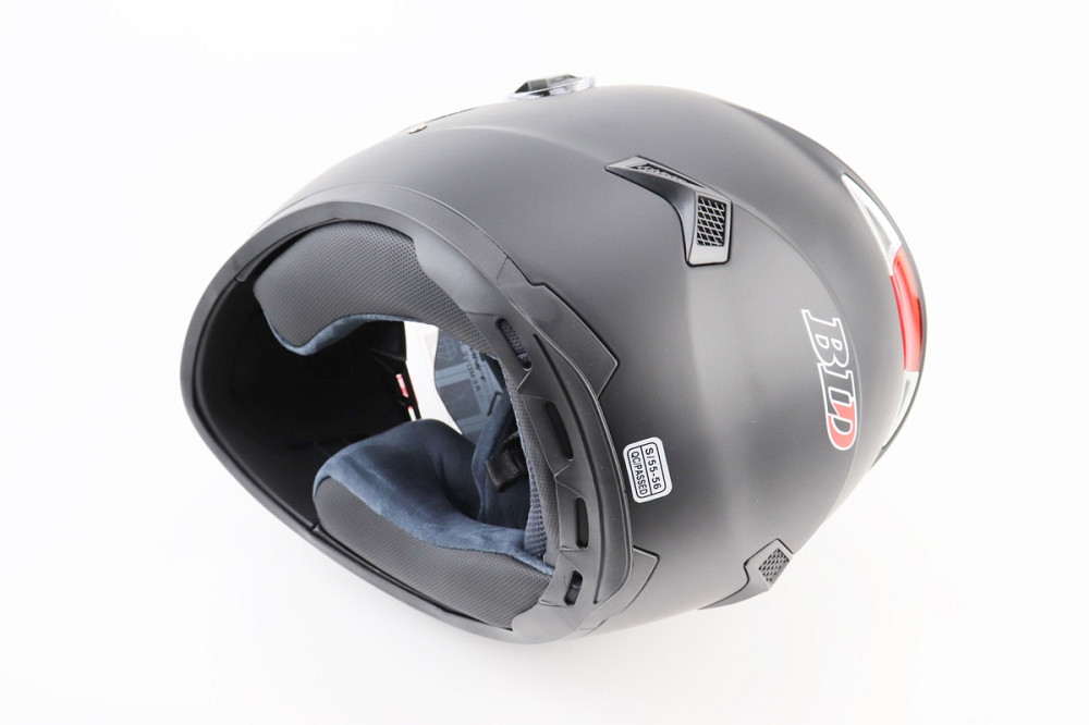 Шолом інтеграл, закритий+окуляри BLD-М61 S (55-56см), ЧОРНИЙ матовий Киев - изображение 3