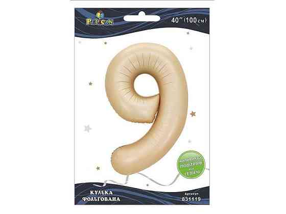 Кулька фольгована цифра 40 (100 см) 9 лате ТМ PELICAN Киев