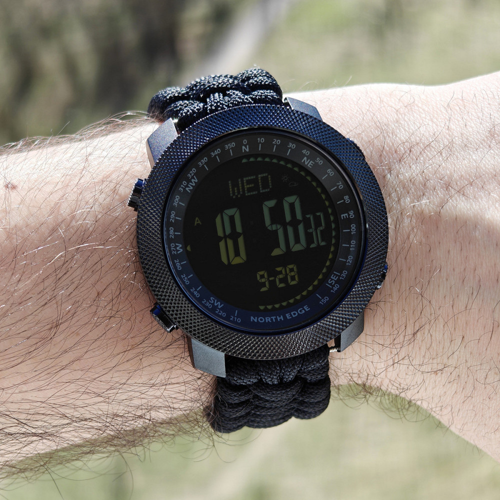 Часы мужские водостойкие тактические North Edge Apache Paracord Edition (2 ремешка) Киев - изображение 7