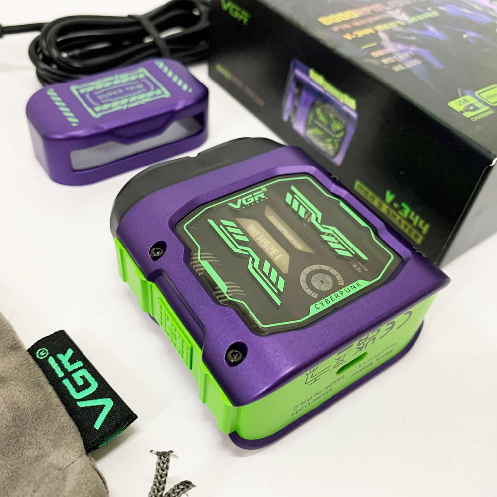 Акумуляторна бритва з фірмовим лезом, Професійна електробритва з насадками, Електробритва для гоління WB-42 Львів - фото 1