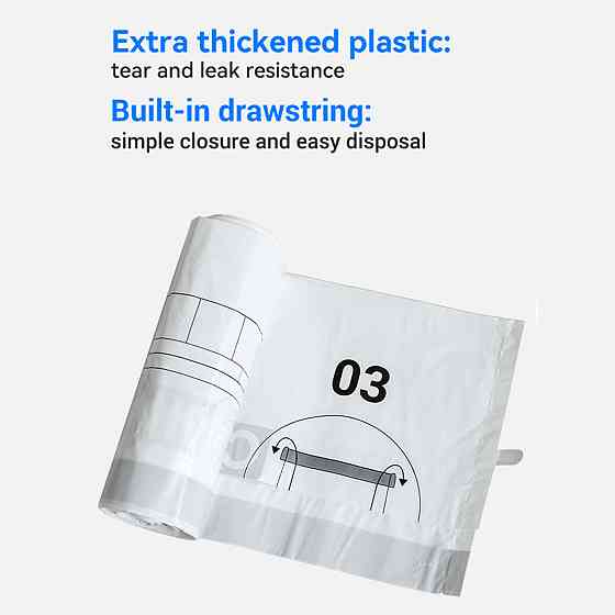 Мішки для сміття CATLINK For BAYMAX Cat Litter Box x 2 рулони (40 пакетів) (6972884750897) Київ