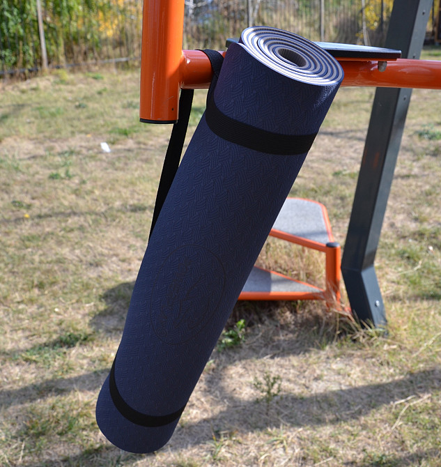 Спортивний килимок для йоги фітнеса пілатеса PowerPlay 4150 TPE Premium Performance Mat Синій (183x61x0.6) Київ - фото 7