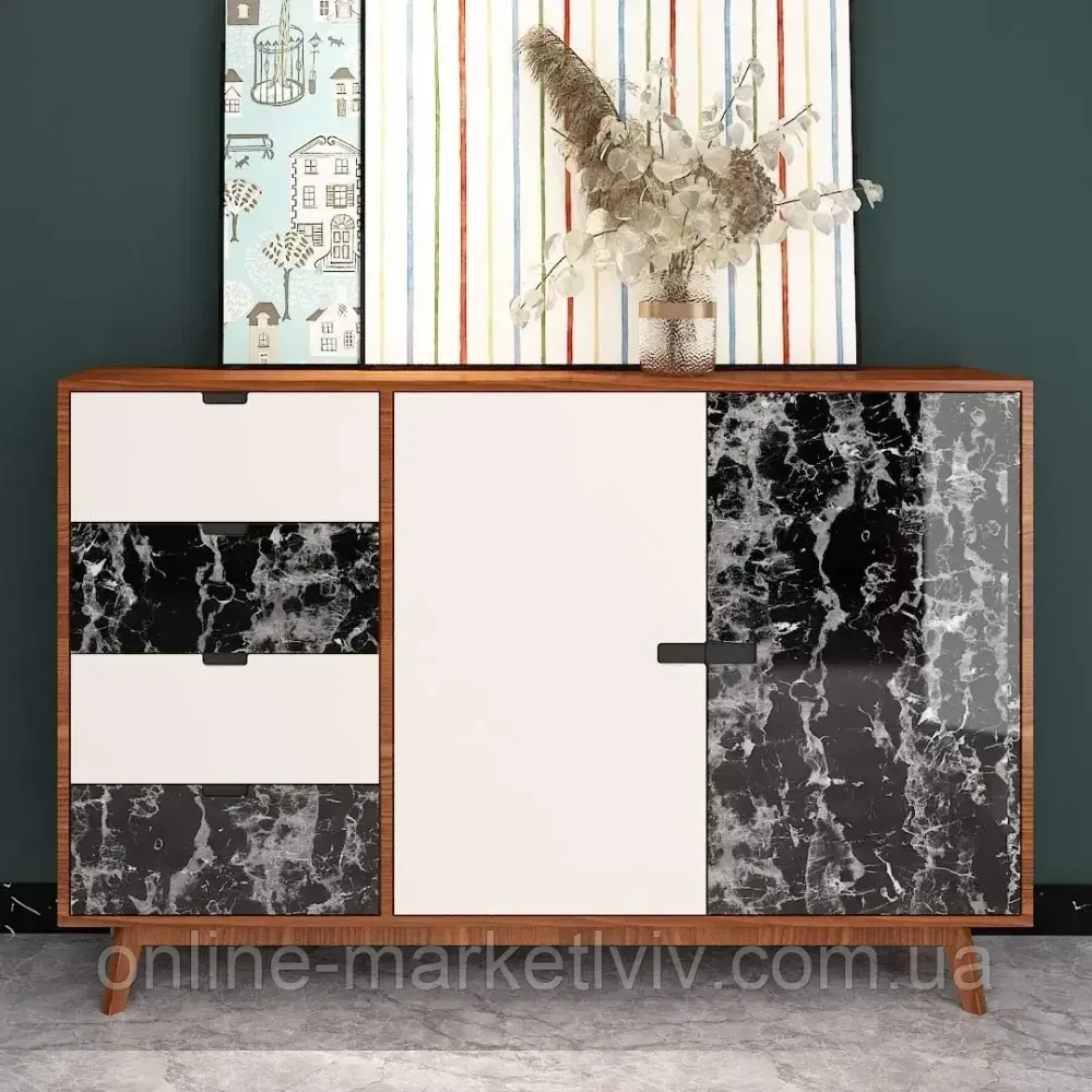 Самоклеюча плівка 3м х 60 см під мармур,Чорний SBR Київ - фото 5