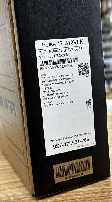 MSI Pulse 17 B13VFK-266 i7 -13700H RTX 4060 8Gb 1TB SSD Киев - изображение 3