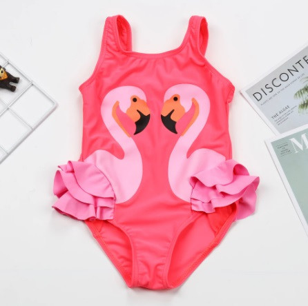 Купальник девочке слитный с Фламинго 5-6 лет розовый Киев - изображение 1