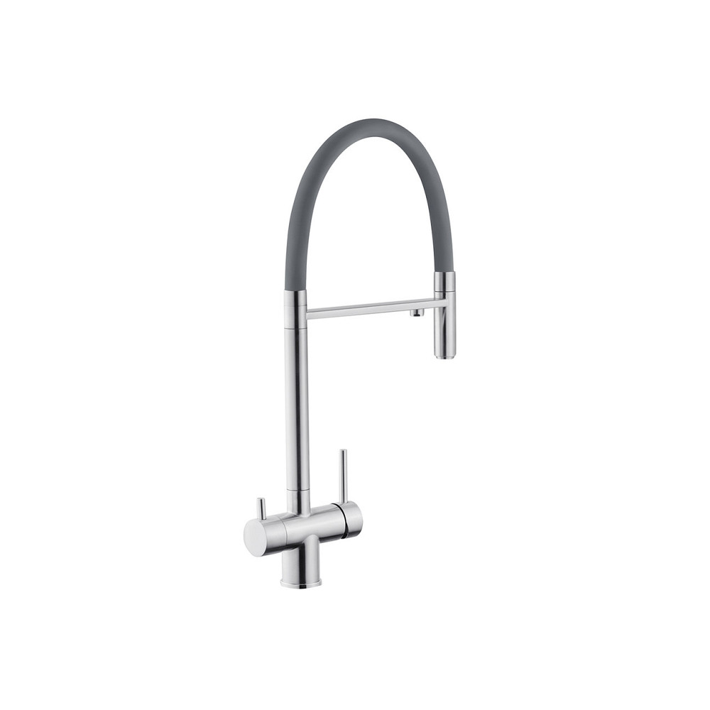 Змішувач для кухні з підключенням до фільтра Kroner KRP Edelstahl Klassisch - ESG03815GRA сатин Київ - фото 3