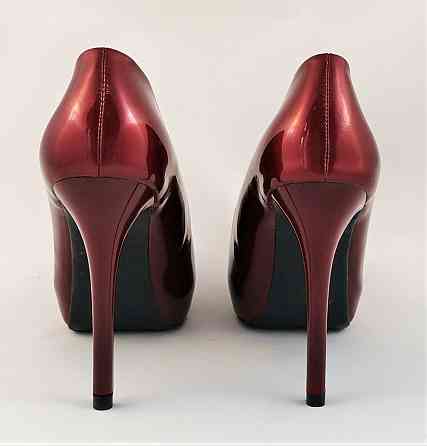 Жіночі Бордові Туфлі на Підборах Шпильці Лакові Модельні (розміри: 36,37,38,39,40) - 16-6 Дніпро