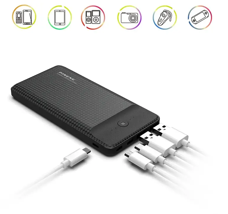 Внешний аккумулятор Power Bank Pineng PN-939 20000mAh (Черный) Винница - изображение 7