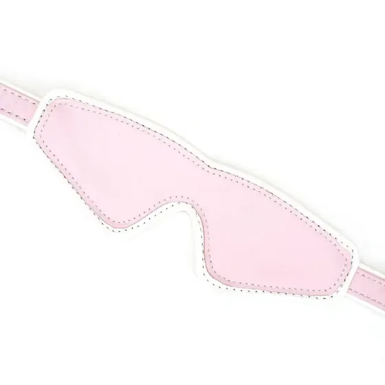 Шкіряна маска на очі Liebe Seele White & Pink Fairy Goat Leather Blindfold Львів