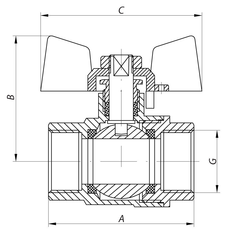 Кран кульовий Koer 1" ГГМ (KR.217.B) синій (KR2718)   ( 22729 ) Харків - фото 3