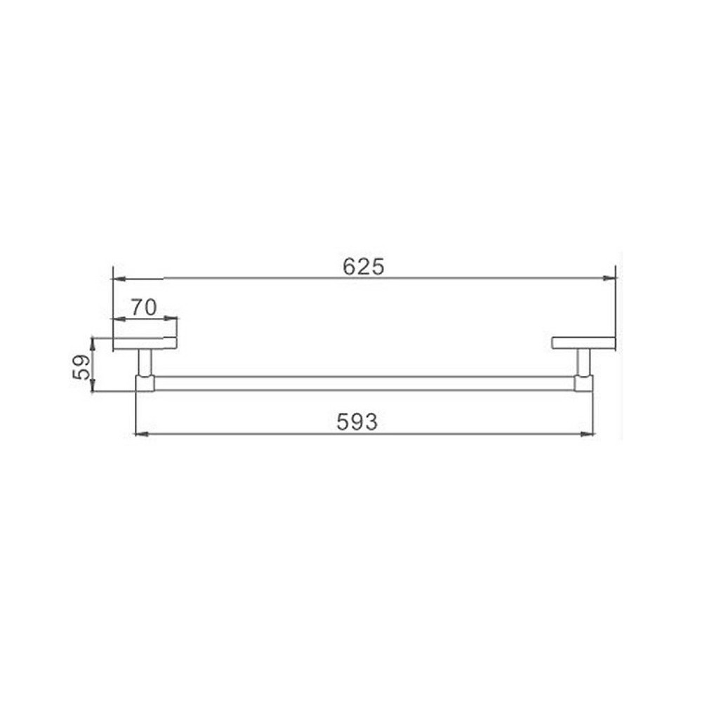 Тримач для рушників Haiba HB1901 (1 планка) 450 мм (HB0477) ( 20365 ) Харьков - изображение 2